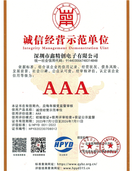 誠(chéng)信經(jīng)營(yíng)示范單位